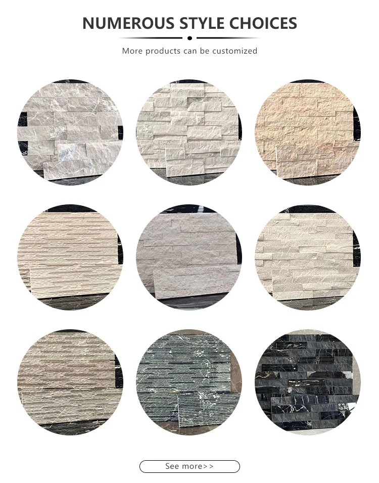 Blve Outdoor Hand Cutting Mosaic Wall Panel Natural Raw Stone Tiles Home Culture Stone