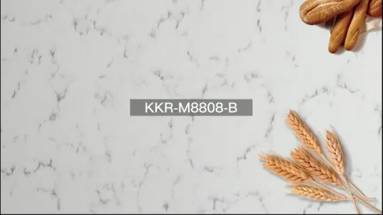 Chine Usine Kkr prix de gros 12mm fausse pierre artificielle panneaux muraux en marbre blanc de Carrare dalle de surface solide pour dessus de cuisine