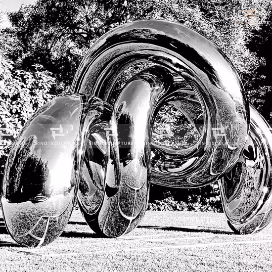 Sculpture extérieure de crabe d'acier inoxydable de polissage de miroir